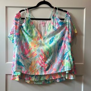 Lilly Pulitzer Large Cold Shoulder Top